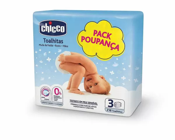 New Chicco 3-Pack Toalhitas