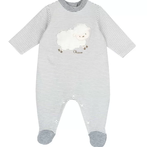 Shop Chicco Babygrow Aberto Na Perna Cinzento M ©Dio