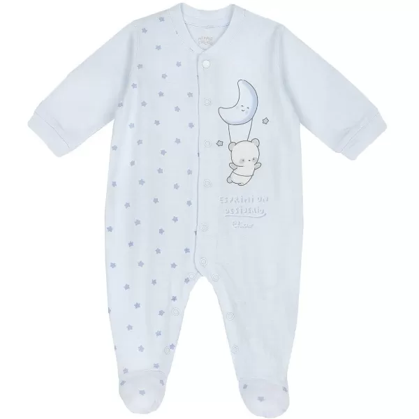 Shop Chicco Babygrow Abertura Frontal Azul Claro-021