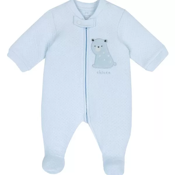 Best Chicco Babygrow Com Abertura Frontal Azul Claro-021