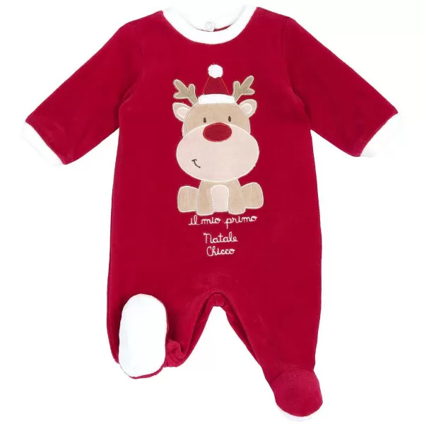 Fashion Chicco Babygrow De Natal Aberto Na Perna