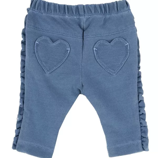 Fashion Chicco Cal As Stretch Com Efeito Denim E Folhos