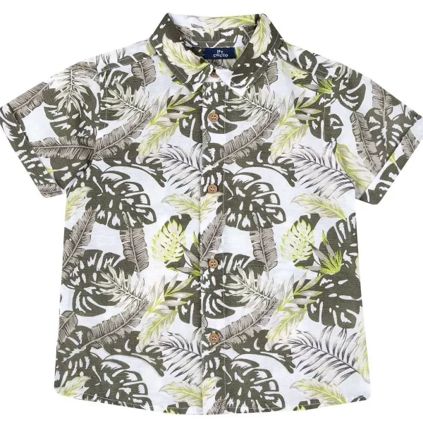 Discount Chicco Camisa Com Mangas Curtas E Padr O All-Over