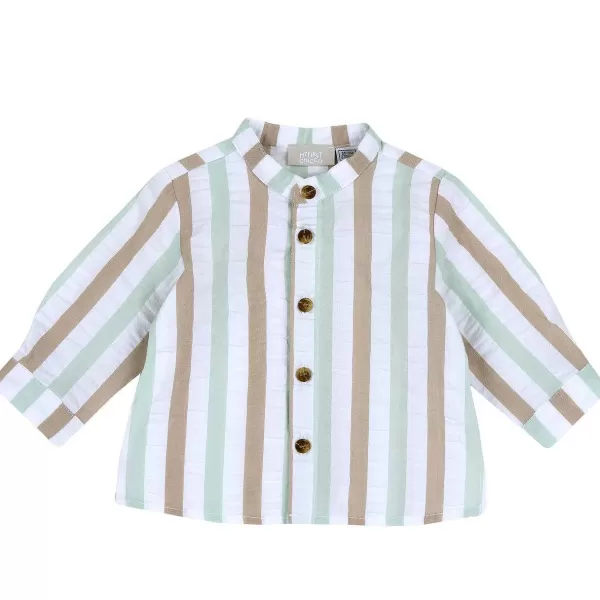 Outlet Chicco Camisa De Algod O Com Padr O De Riscas