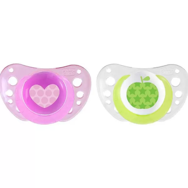 Online Chicco Chupeta Physioforma Air 6-16M 2 Pcs (Tetina Silicone) Silicone Heart And Apple