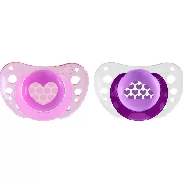 Hot Chicco Chupeta Physioforma Air 6-16M 2 Pcs (Tetina Silicone) Silicone Heart And Cloud