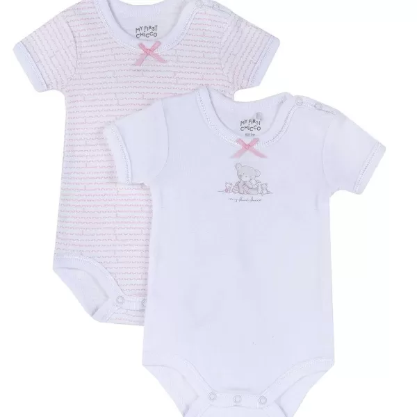 New Chicco Conjunto Body Interior Branco / Rosa