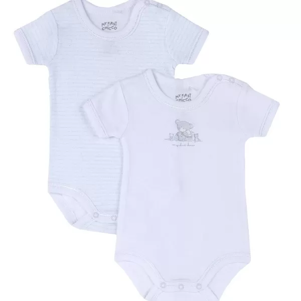 Fashion Chicco Conjunto Body Interior Branco / Azul-032