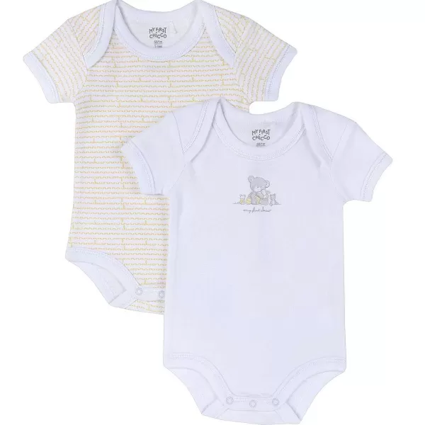 Online Chicco Conjunto Body Interior Branco / Amarelo