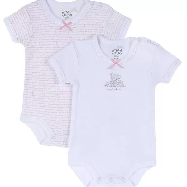 Online Chicco Conjunto Body Interior Branco / Rosa