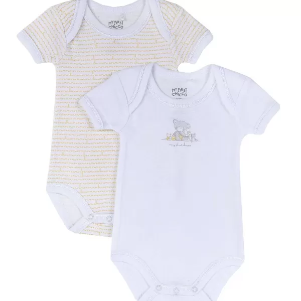 Cheap Chicco Conjunto Body Interior Branco / Amarelo