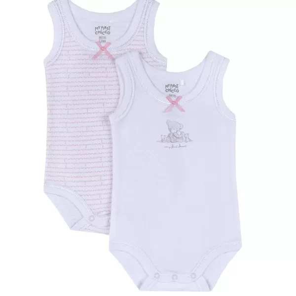 Clearance Chicco Conjunto Body Interior Branco / Rosa