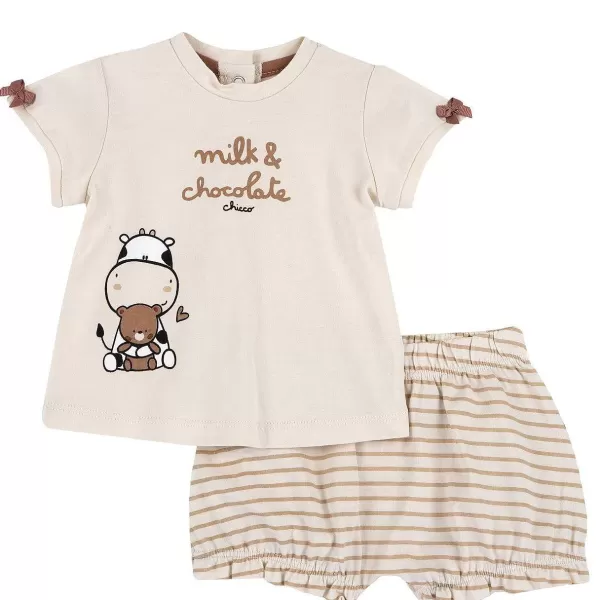 Online Chicco Conjunto Com T-Shirt E Culotte