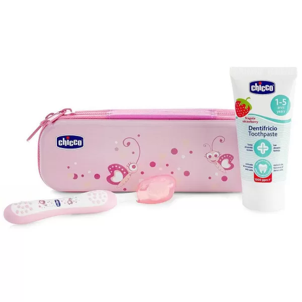 Best Sale Chicco Conjunto De Higiene Oral Rosa