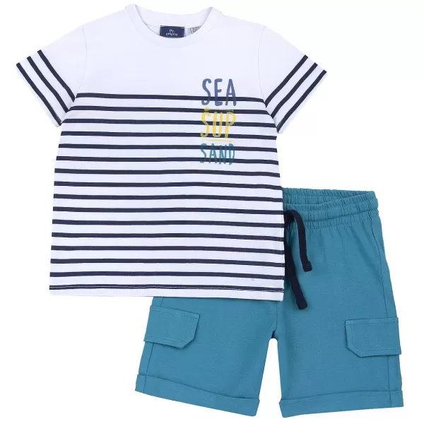 Fashion Chicco Conjunto De Praia T-Shirt E Cal Es