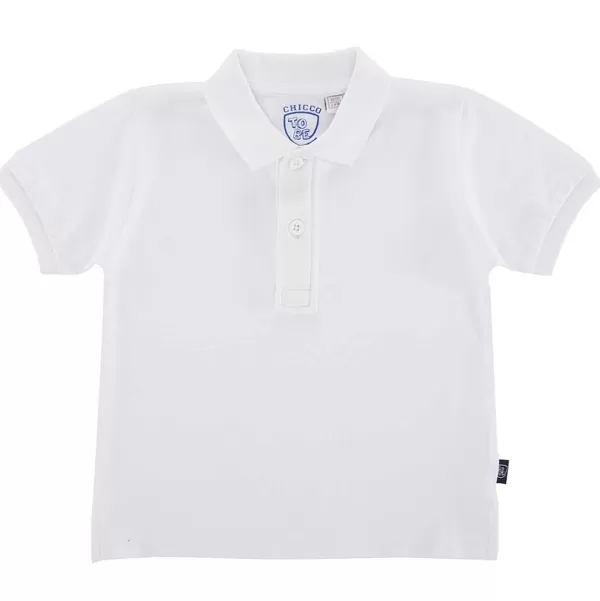 Shop Chicco Polo De Manga Curta Uma Cor Branco