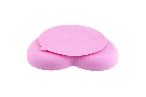 Best Chicco Prato Heart Em Silicone Com Ventosa Rosa