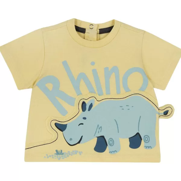 Shop Chicco T-Shirt Com Animais Amarelo Claro