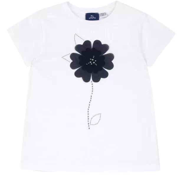 Discount Chicco T-Shirt Com Apliques De Flores