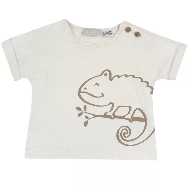 Store Chicco T-Shirt Com Desenho Na Parte Da Frente