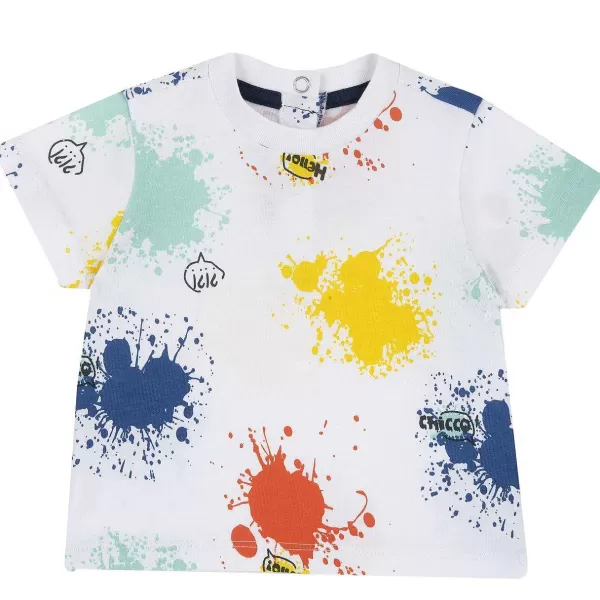 Hot Chicco T-Shirt Com Estampagem Colorida