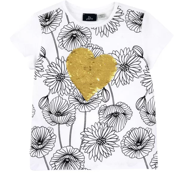 New Chicco T-Shirt Com Estampagem Floral