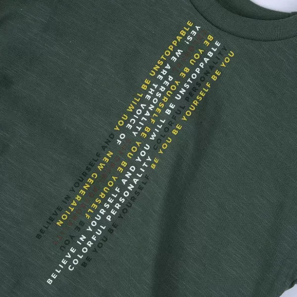 Outlet Chicco T-Shirt Com Estampagem Lettering Verde M ©Dio