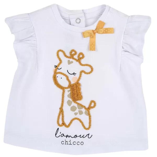 Hot Chicco T-Shirt Com Girafa Aplicada