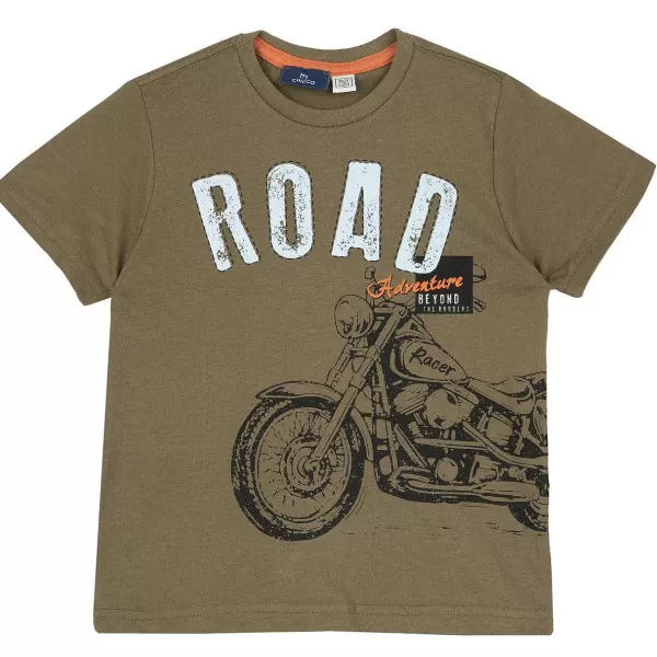 Sale Chicco T-Shirt Com Moto Verde M ©Dio