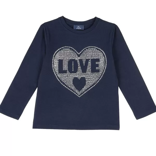 Online Chicco T-Shirt De Manga Comprida E Strass - Algod O Sustent Vel