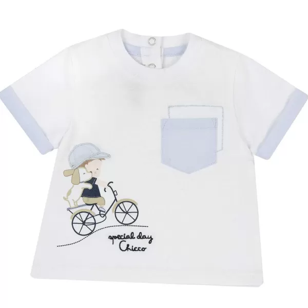 Store Chicco T-Shirt Manga Curta Branco