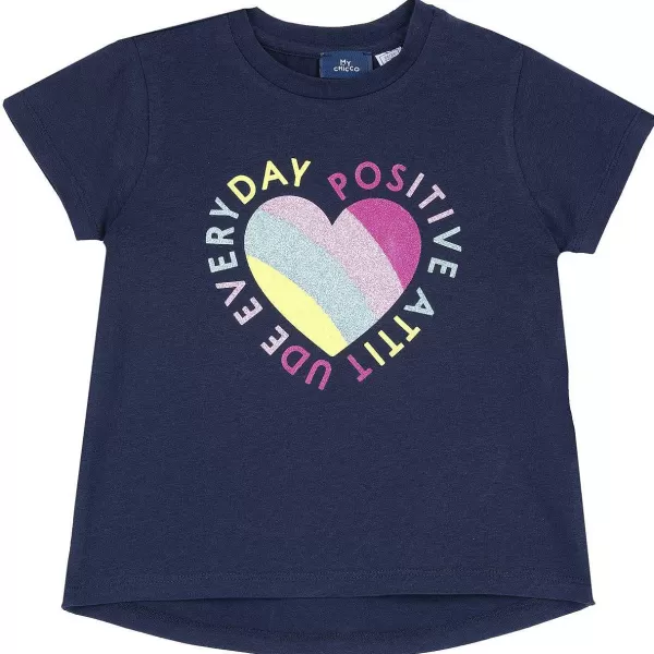 Sale Chicco T-Shirt Manga Curta Cora O Arco- Ris Azul Escuro