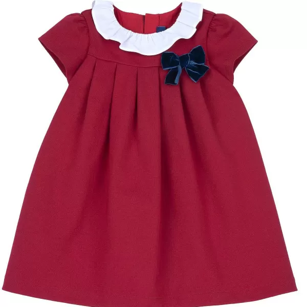 Store Chicco Vestido Elegante De Manga Curta Vermelho Escuro