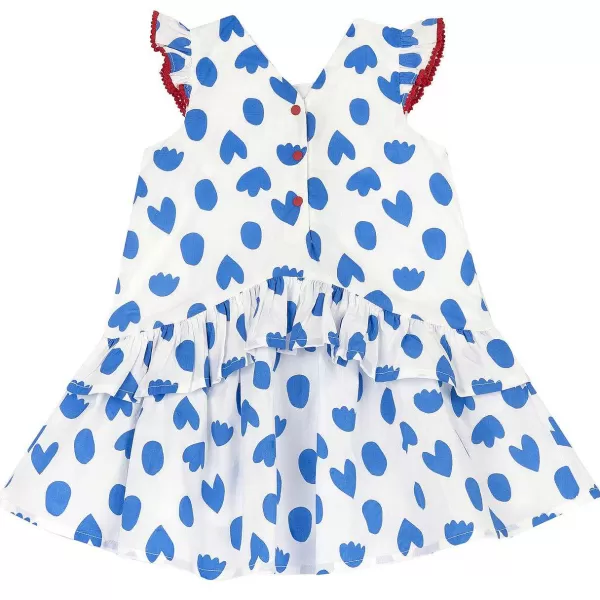 Shop Chicco Vestido Estampado Com Folhos Nas Mangas