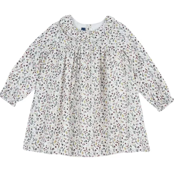 New Chicco Vestido Manga Longa Com Estampa Floral